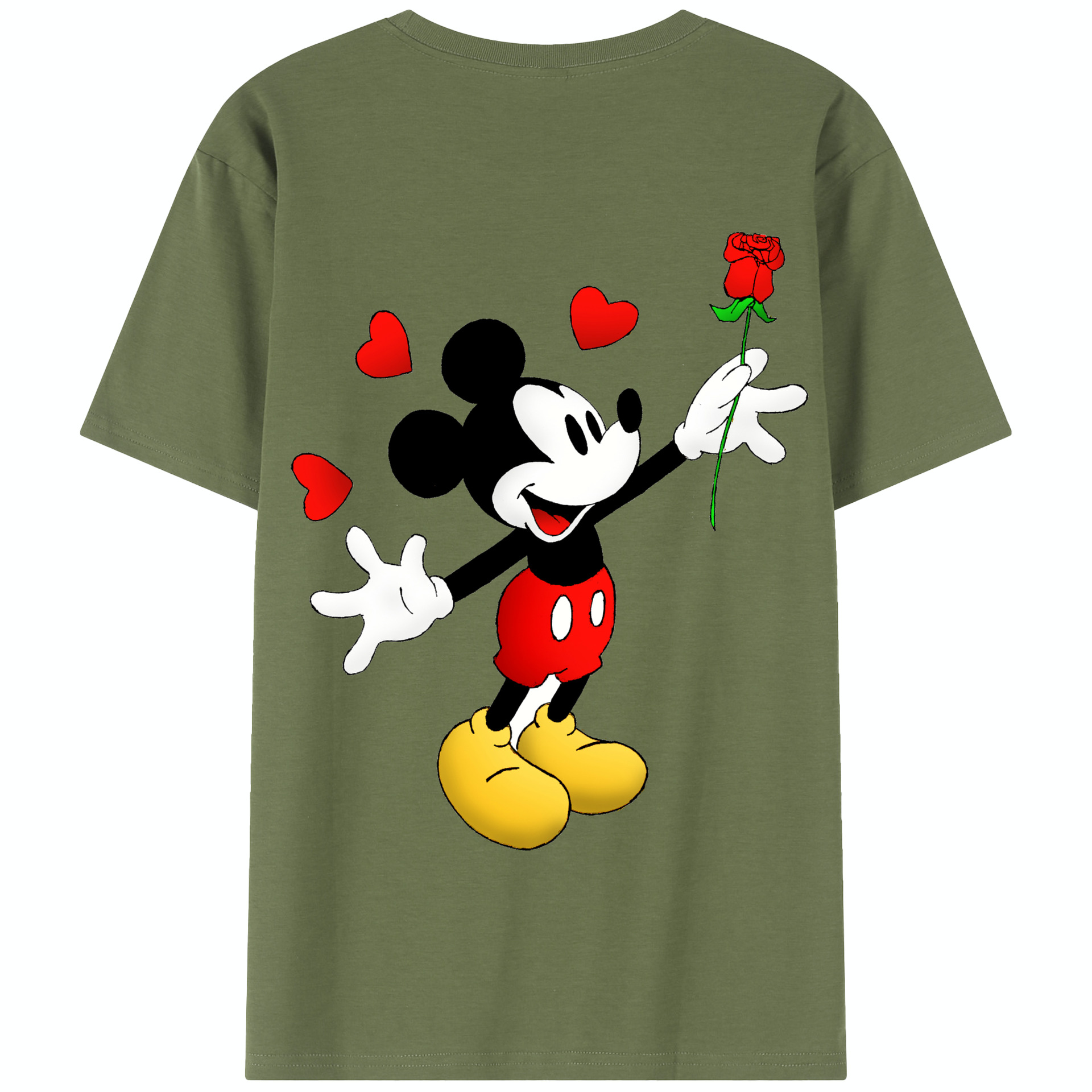 （画像用） ミッキーマウス Mickey Mouse 綿100％半袖Tシャツ（背面プリント）